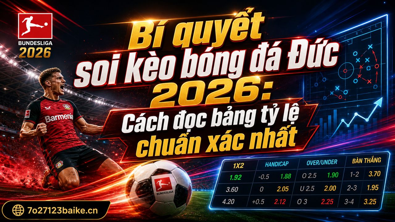 Bí quyết soi kèo bóng đá Đức 2026: Cách đọc bảng tỷ lệ chuẩn xác nhất