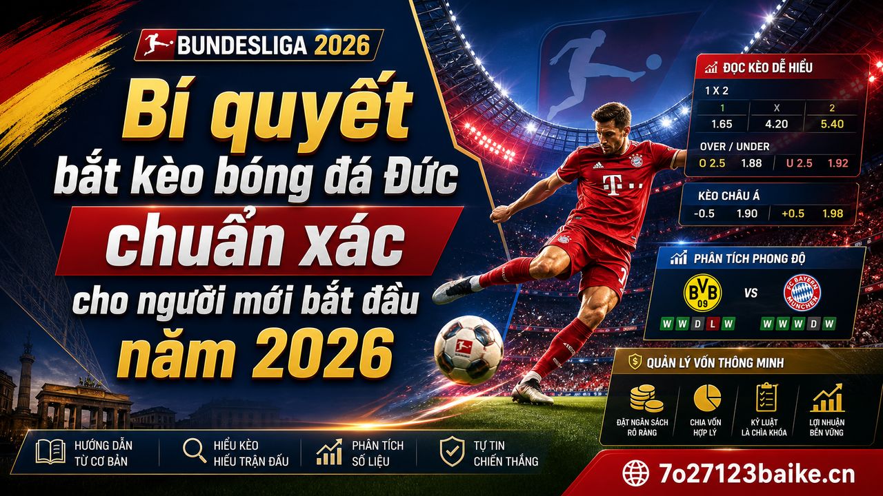 Bí quyết bắt kèo bóng đá Đức chuẩn xác cho người mới bắt đầu năm 2026