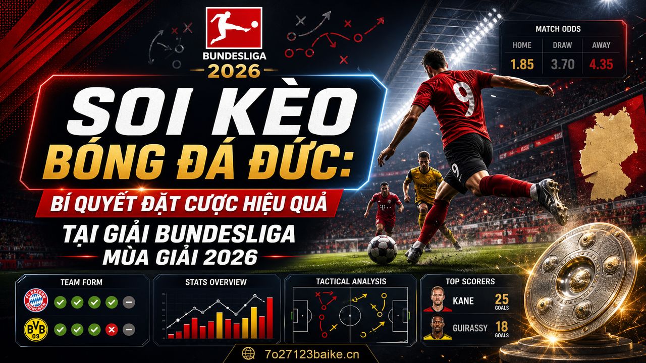 Soi kèo bóng đá Đức: Bí quyết đặt cược hiệu quả tại giải Bundesliga mùa giải 2026